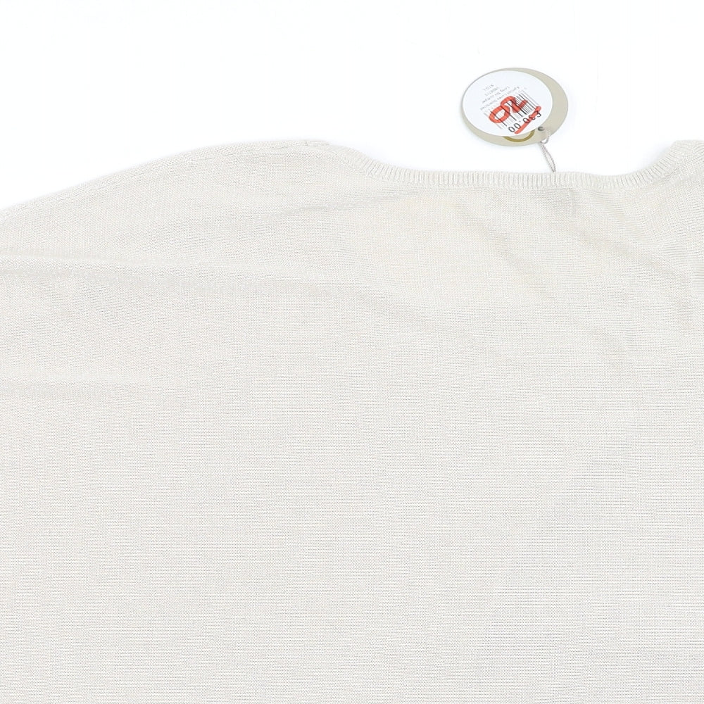 Womens UK Size L Apricot Beige Basic Blouse