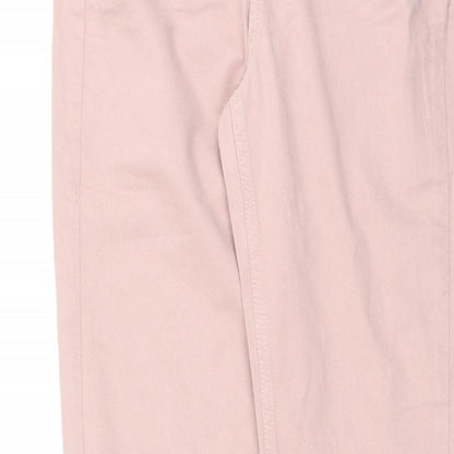 F&F Womens Pink  Cotton Straight Jeans Size 8 L30 in Regular