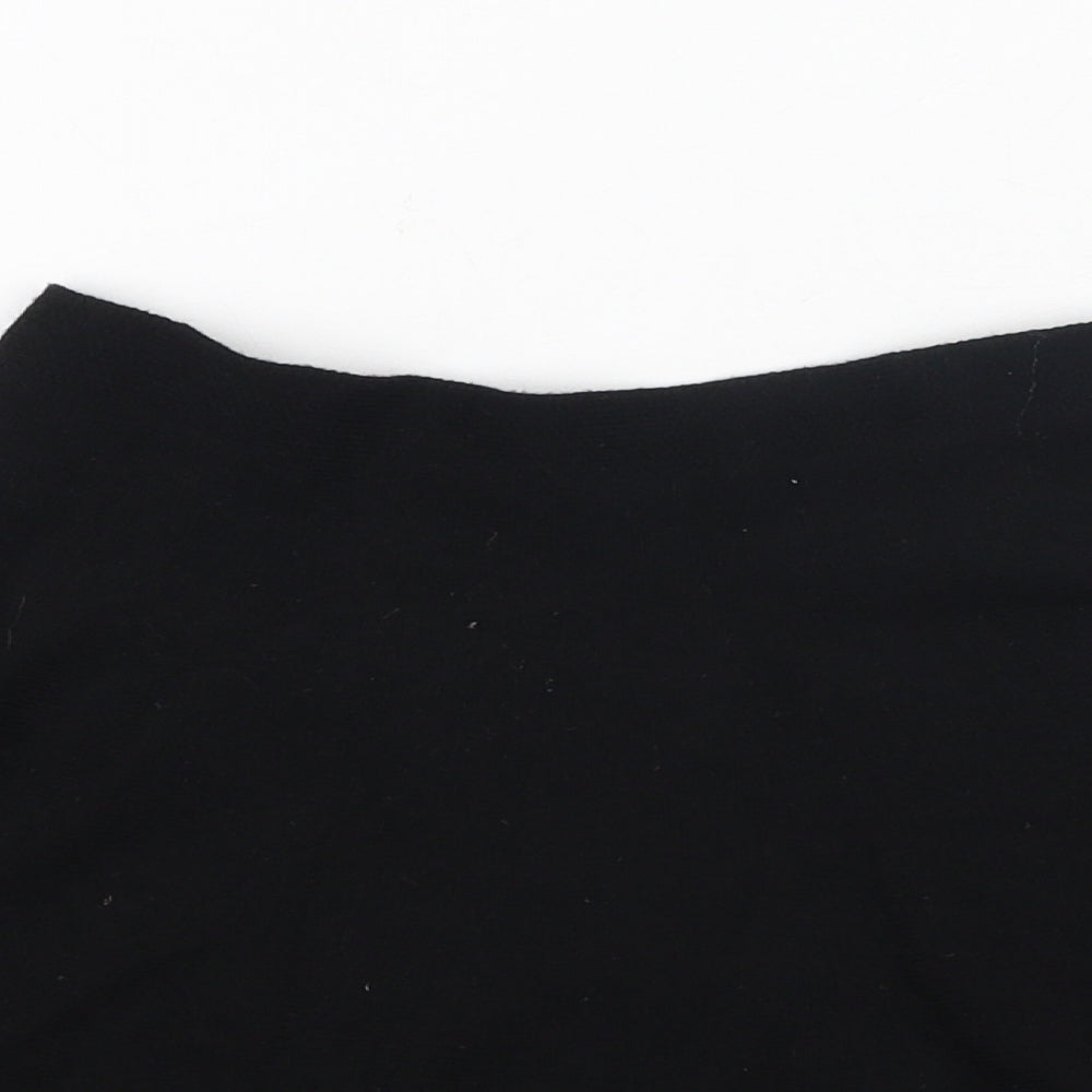 Primark Womens Black High Neck  Viscose Pullover Jumper Size XS