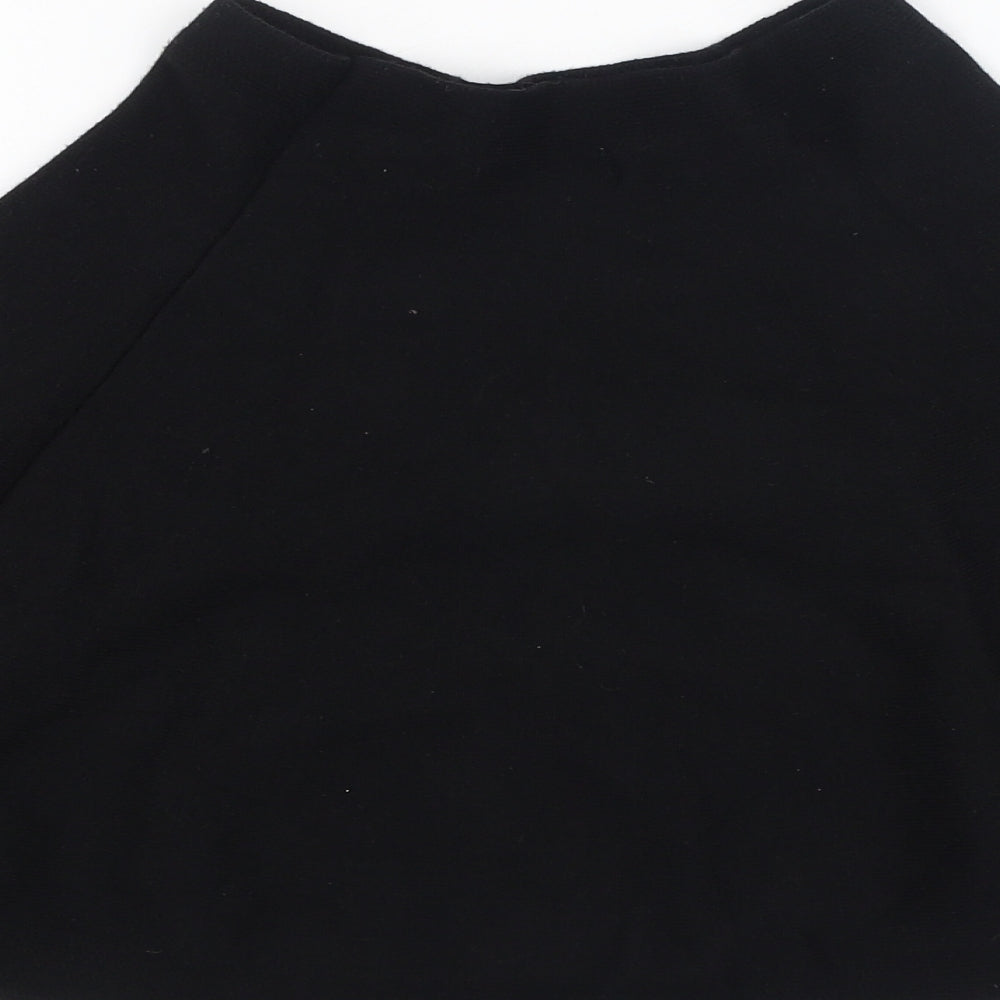 Primark Womens Black High Neck  Viscose Pullover Jumper Size XS