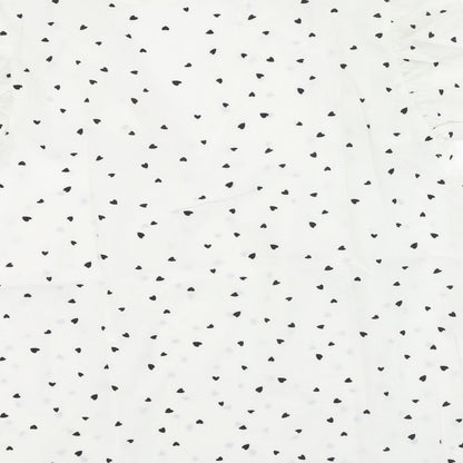 SheIn Womens White  Polyester Basic Blouse Size XL V-Neck