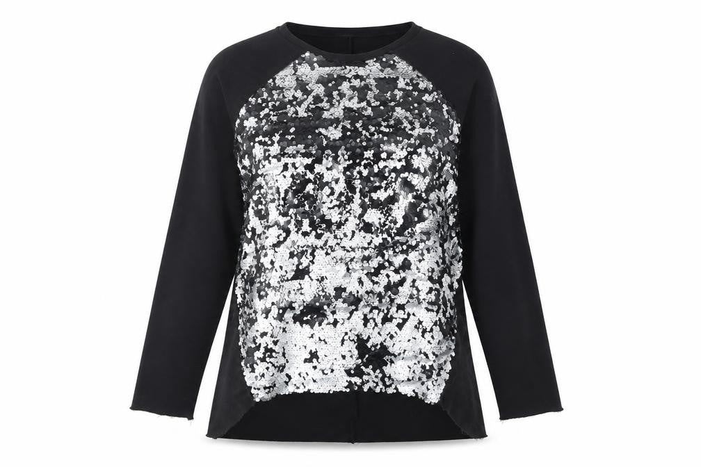 Front view of Blue Vanilla women’s black cotton basic t-shirt, size S, round neck