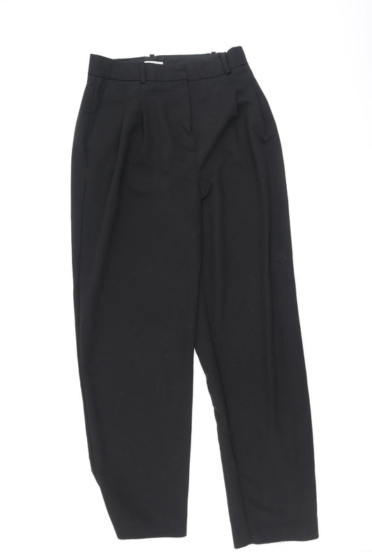 MNG Womens Black  Polyester Trousers  Size 38 L32 in Regular