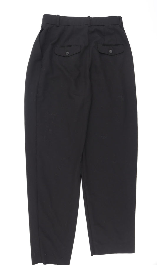 MNG Womens Black  Polyester Trousers  Size 38 L32 in Regular