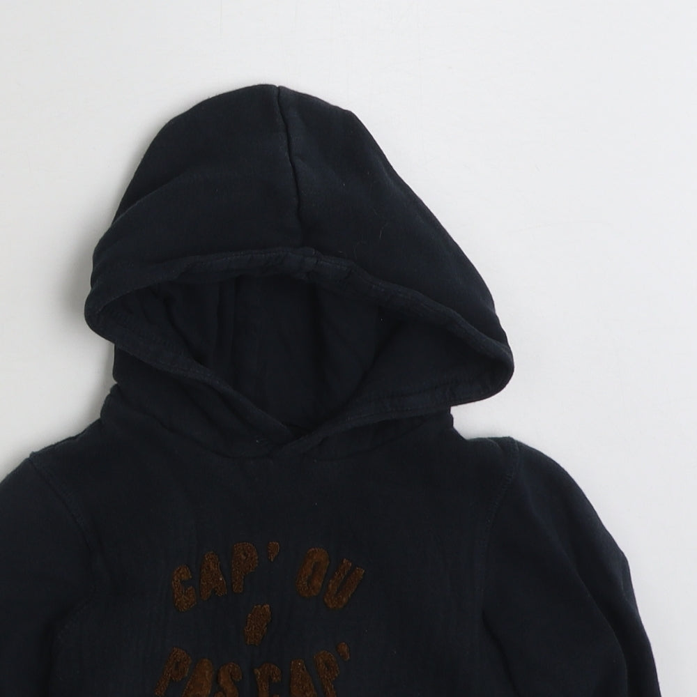 La Redoute Boys Blue  Cotton Pullover Hoodie Size 5 Years  Pullover - CAP' OU & PAS CAP'