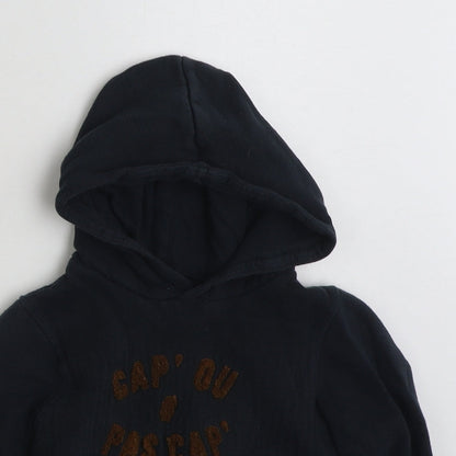 La Redoute Boys Blue  Cotton Pullover Hoodie Size 5 Years  Pullover - CAP' OU & PAS CAP'
