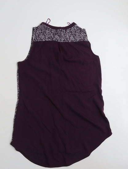 Womens UK Size 16 NEXT Purple Basic Blouse