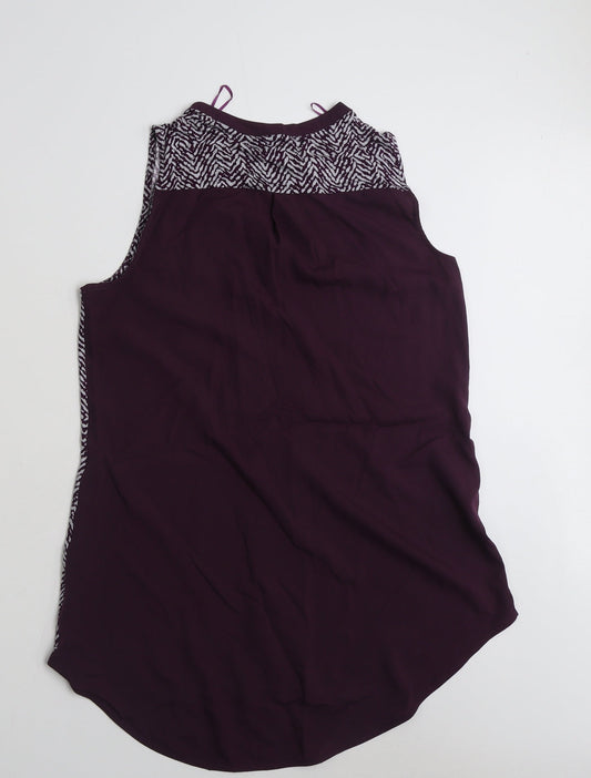 Womens UK Size 16 NEXT Purple Basic Blouse