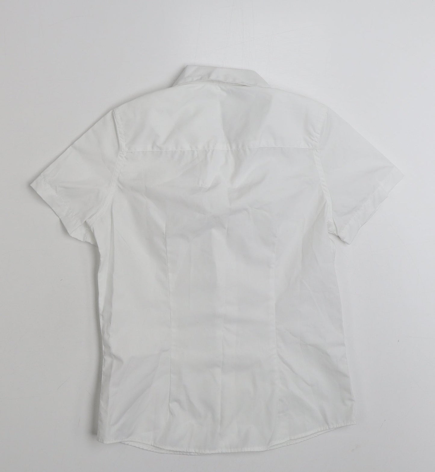 F&F Girls White  Polyester Basic Button-Up Size 9-10 Years Collared Button