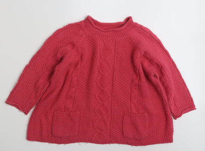 Womens UK Size 12 River Island Pink Pullover Jumper