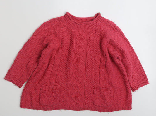 Womens UK Size 12 River Island Pink Pullover Jumper