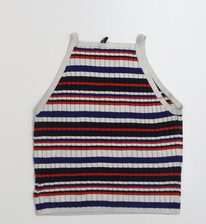 Womens UK Size M H&M Multicoloured Vest Jumper