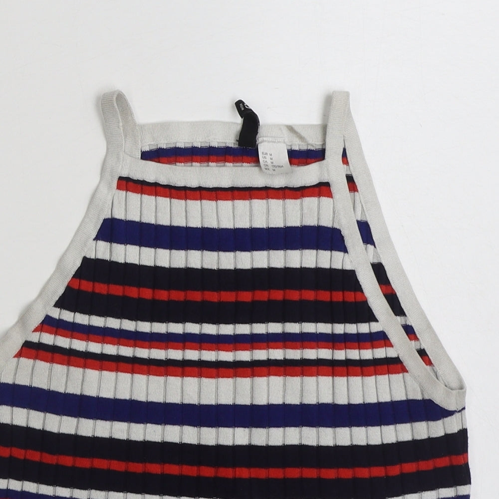 Womens UK Size M H&M Multicoloured Vest Jumper
