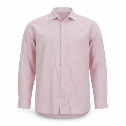 Mens UK Size 16 Marks and Spencer Pink  Button-Up Long Sleeve Casual Shirt