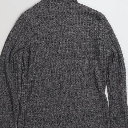 Primark Womens Grey Mock Neck  Polyester Pullover Jumper Size 12