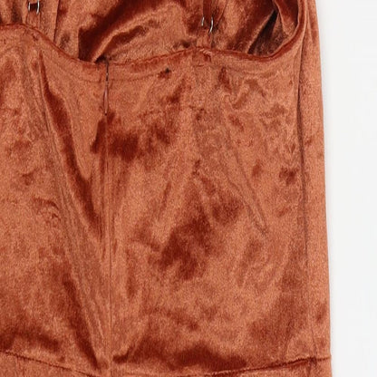 Parisian Womens Orange  Polyester Mini  Size 10  Square Neck Pullover
