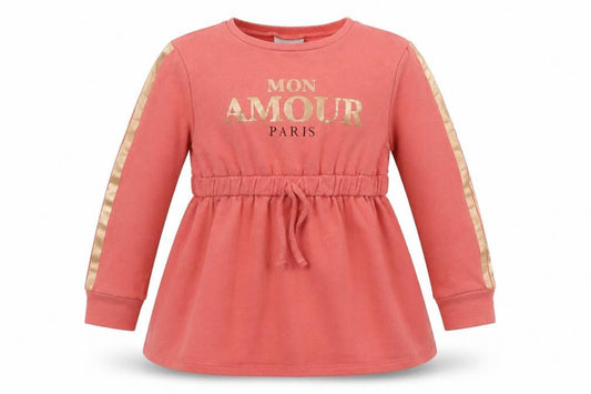 Matalan Girls Pink  Cotton Skater Dress  Size 5 Years  Crew Neck Pullover - Mor Amour