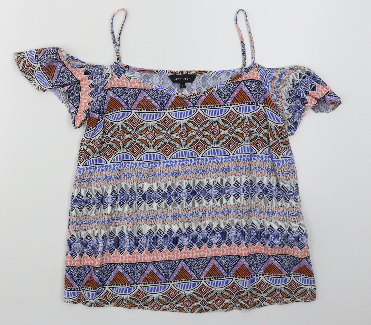 Womens UK Size 6 New Look Blue Basic Blouse