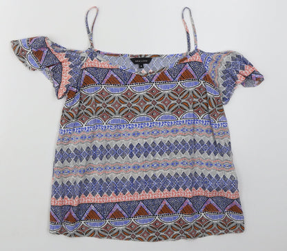Womens UK Size 6 New Look Blue Basic Blouse