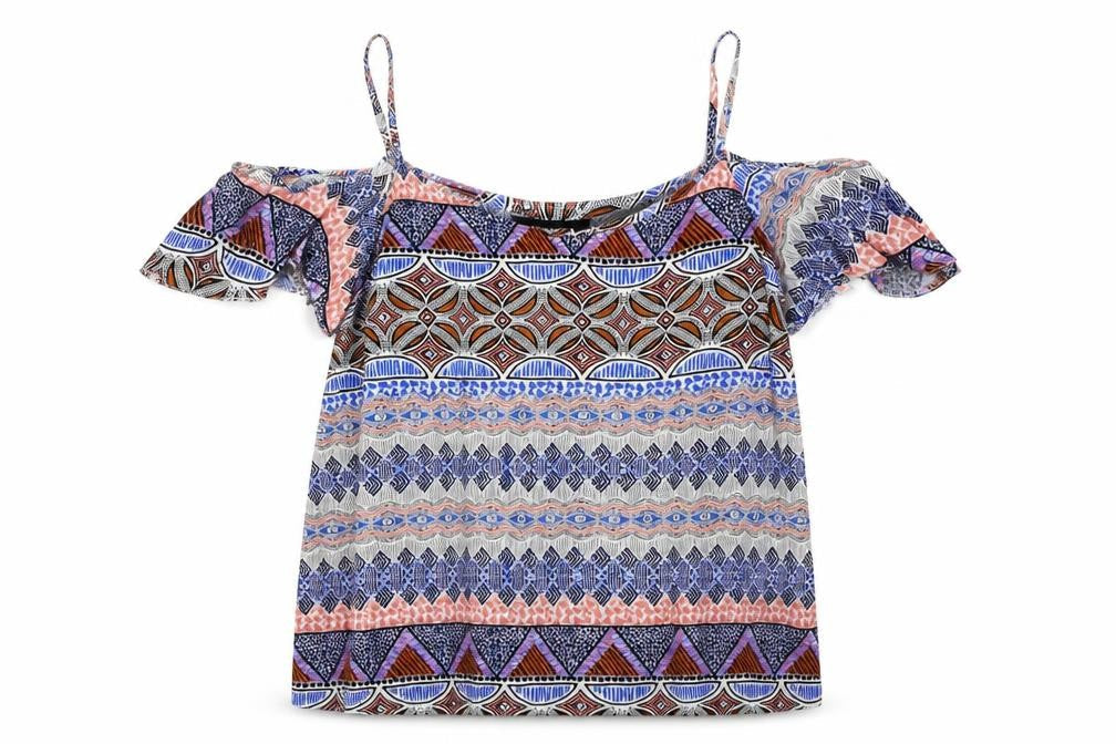 Womens UK Size 6 New Look Blue Basic Blouse