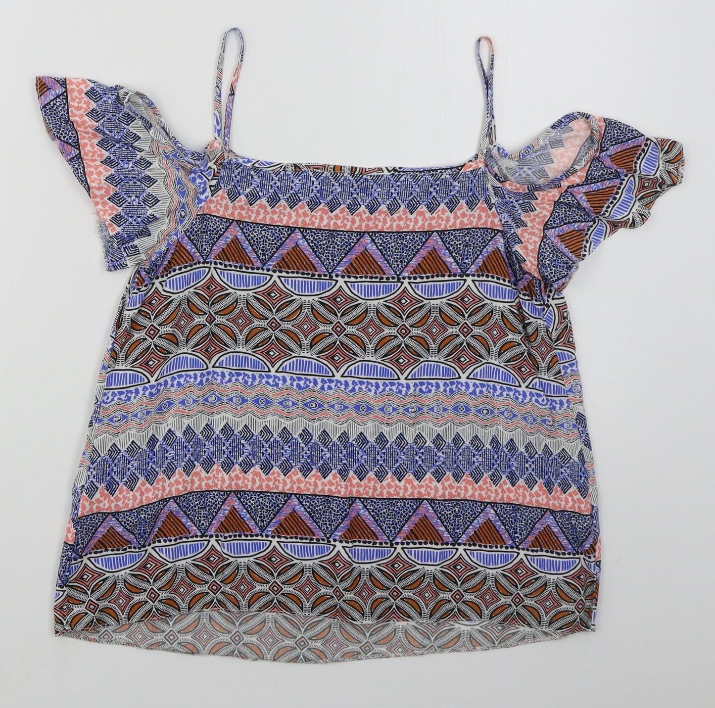 Womens UK Size 6 New Look Blue Basic Blouse