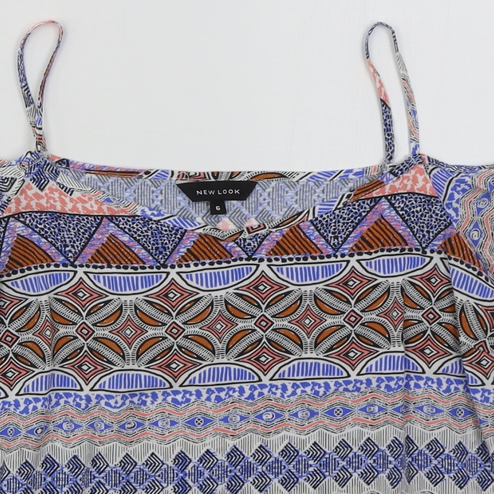 Womens UK Size 6 New Look Blue Basic Blouse