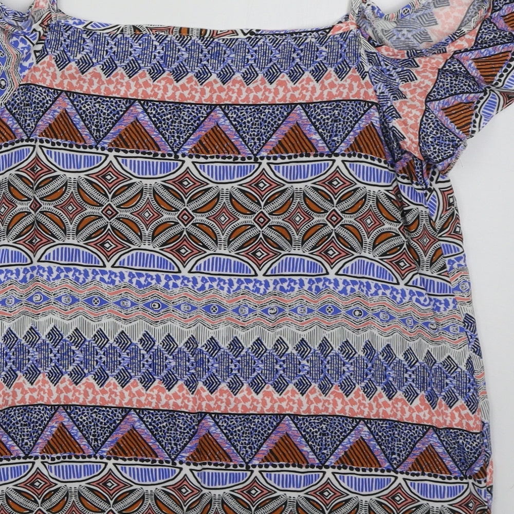 Womens UK Size 6 New Look Blue Basic Blouse