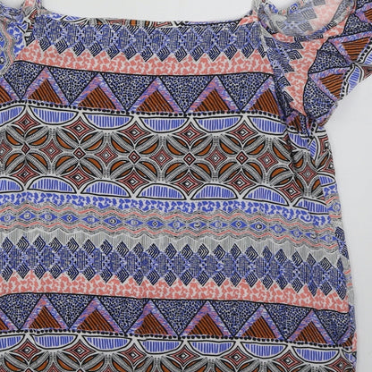 Womens UK Size 6 New Look Blue Basic Blouse
