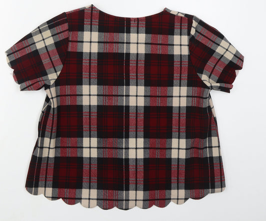 Womens UK Size 8 Cameo Rose Red Basic T-Shirt