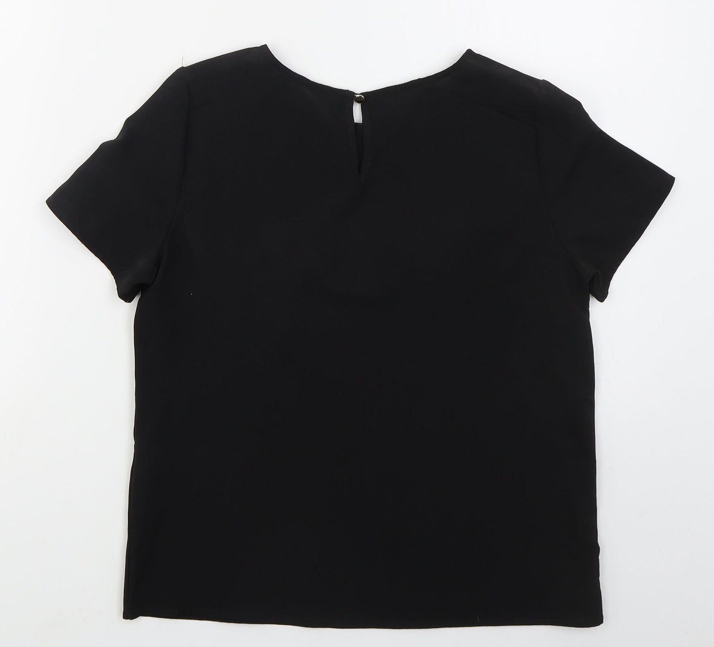 Womens UK Size 6 New Look Black Basic T-Shirt
