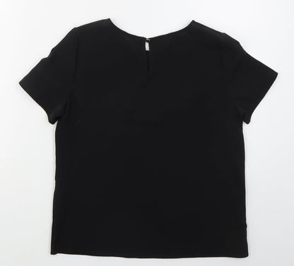 Womens UK Size 6 New Look Black Basic T-Shirt