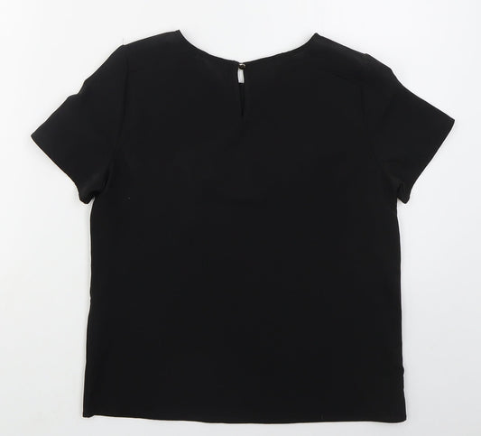 Womens UK Size 6 New Look Black Basic T-Shirt