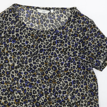 Womens UK Size 8 New Look Beige Basic Blouse