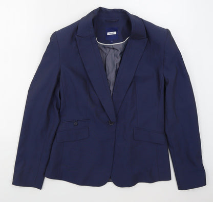 NEXT Womens Blue  Polyester Jacket Suit Jacket Size 12