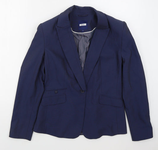NEXT Womens Blue  Polyester Jacket Suit Jacket Size 12