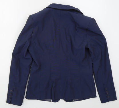NEXT Womens Blue  Polyester Jacket Suit Jacket Size 12