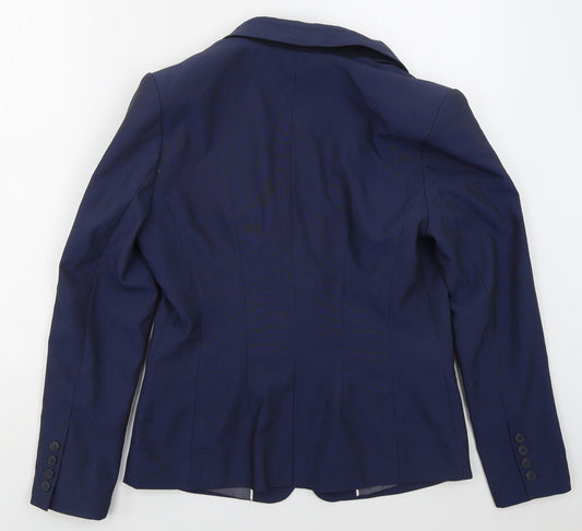 NEXT Womens Blue  Polyester Jacket Suit Jacket Size 12
