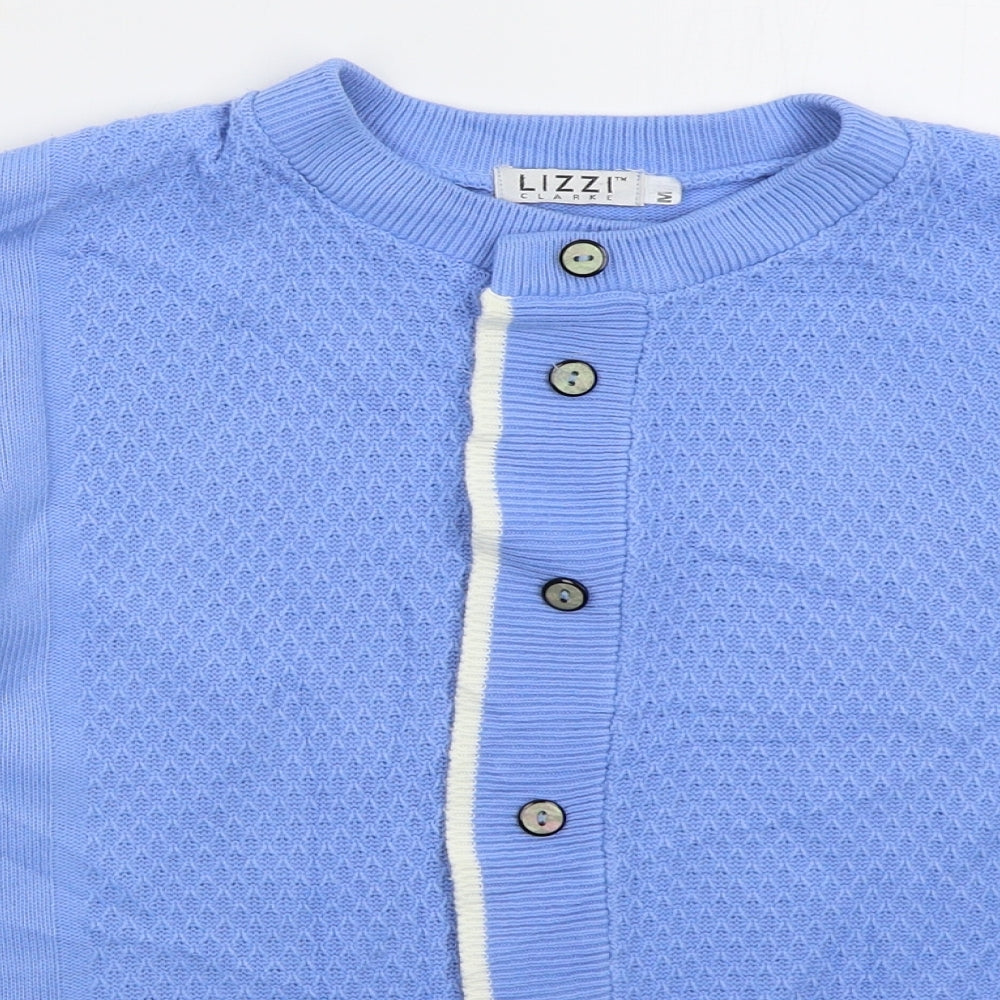 Womens UK Size M Lizzi Blue Cardigan Jumper
