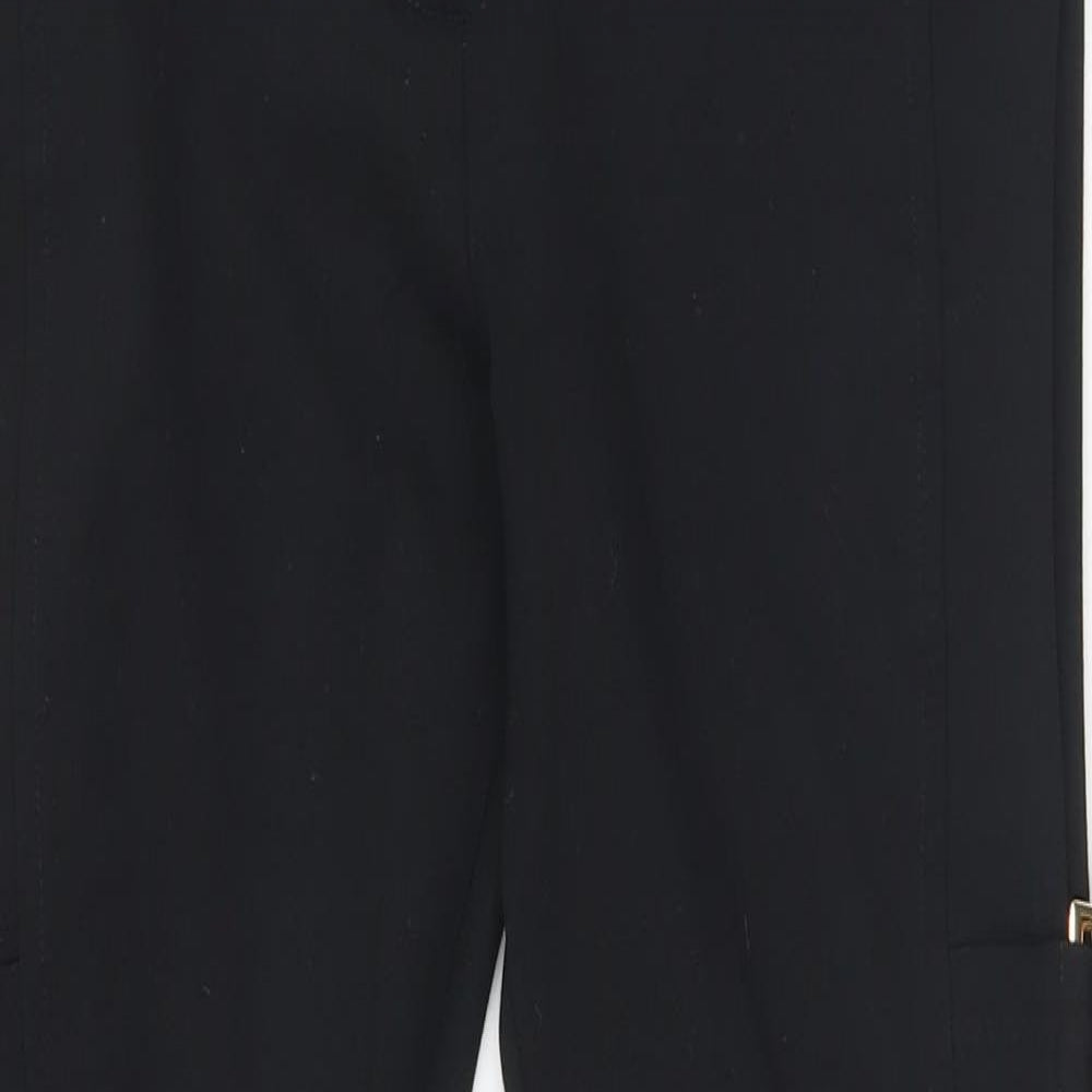 Absolutti Womens Black  Viscose Trousers  Size 10 L28 in Regular Zip
