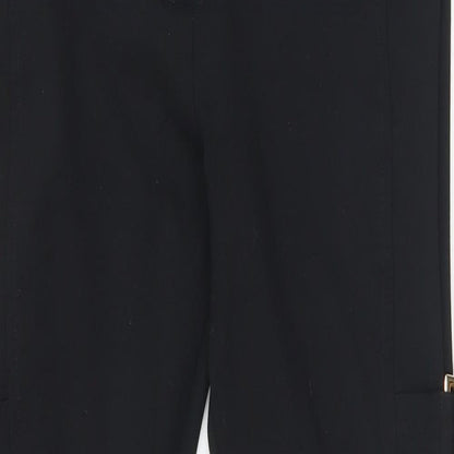 Absolutti Womens Black  Viscose Trousers  Size 10 L28 in Regular Zip