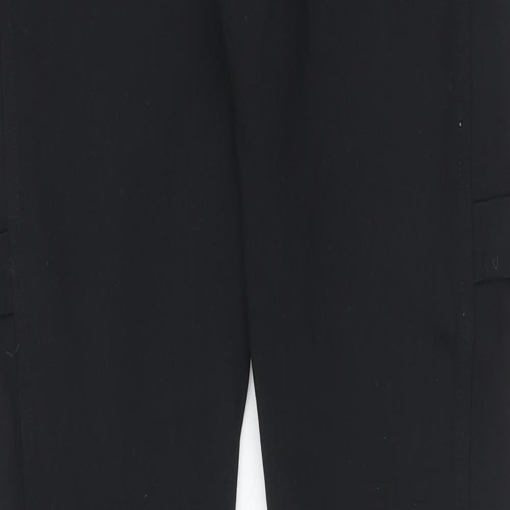 Absolutti Womens Black  Viscose Trousers  Size 10 L28 in Regular Zip