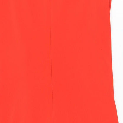 Episode Womens Red  Polyester Shift  Size S  Round Neck Zip