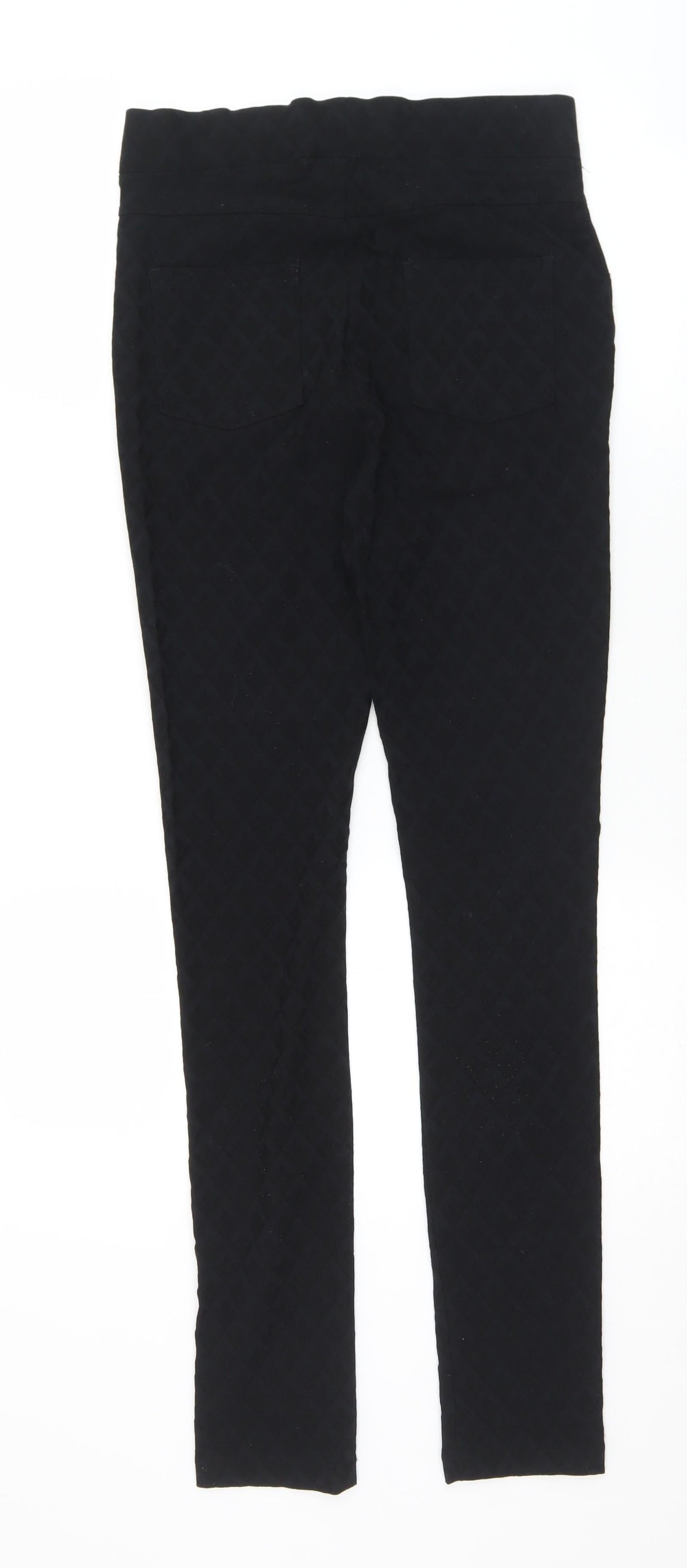 YSC City Womens Black Geometric Polyester Capri Leggings Size 12 L30 in