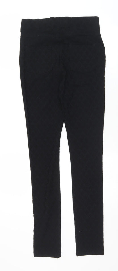 YSC City Womens Black Geometric Polyester Capri Leggings Size 12 L30 in