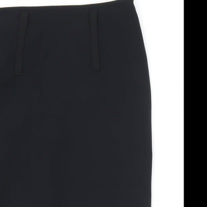 Zoe Womens Black  Polyester Straight & Pencil Skirt Size 8   Zip