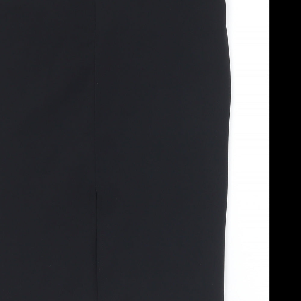 Zoe Womens Black  Polyester Straight & Pencil Skirt Size 8   Zip