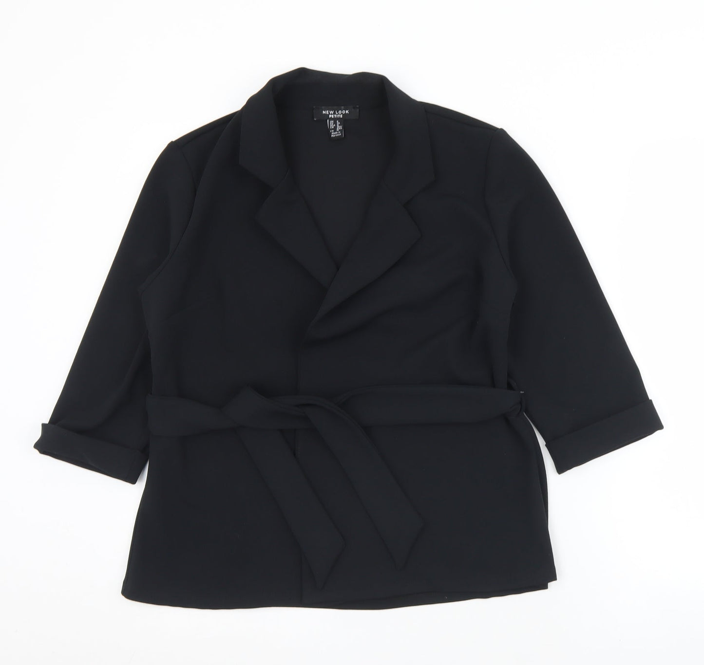 New Look Womens Black   Jacket  Size 8  Tie