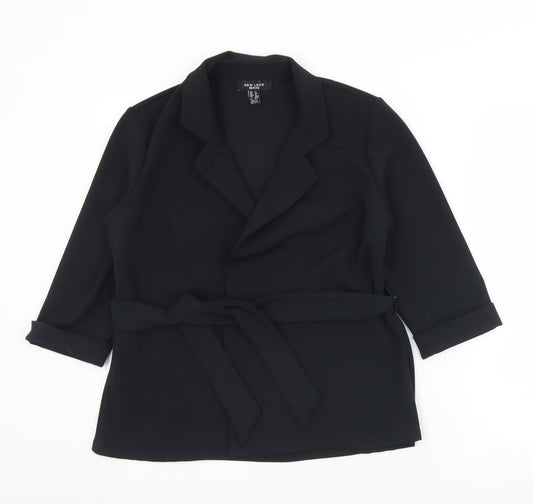 New Look Womens Black   Jacket  Size 8  Tie