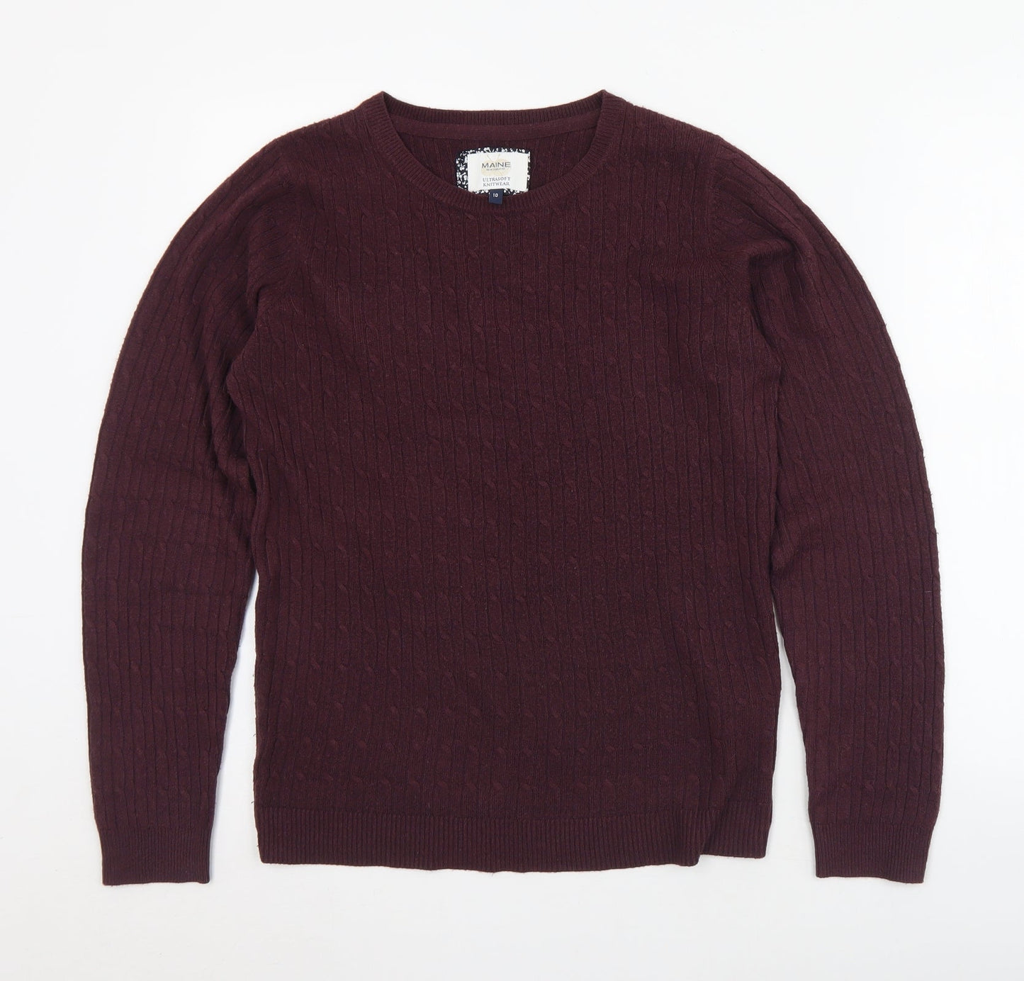 Womens UK Size 10 Maine Purple Pullover Jumper