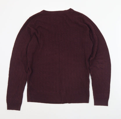 Womens UK Size 10 Maine Purple Pullover Jumper